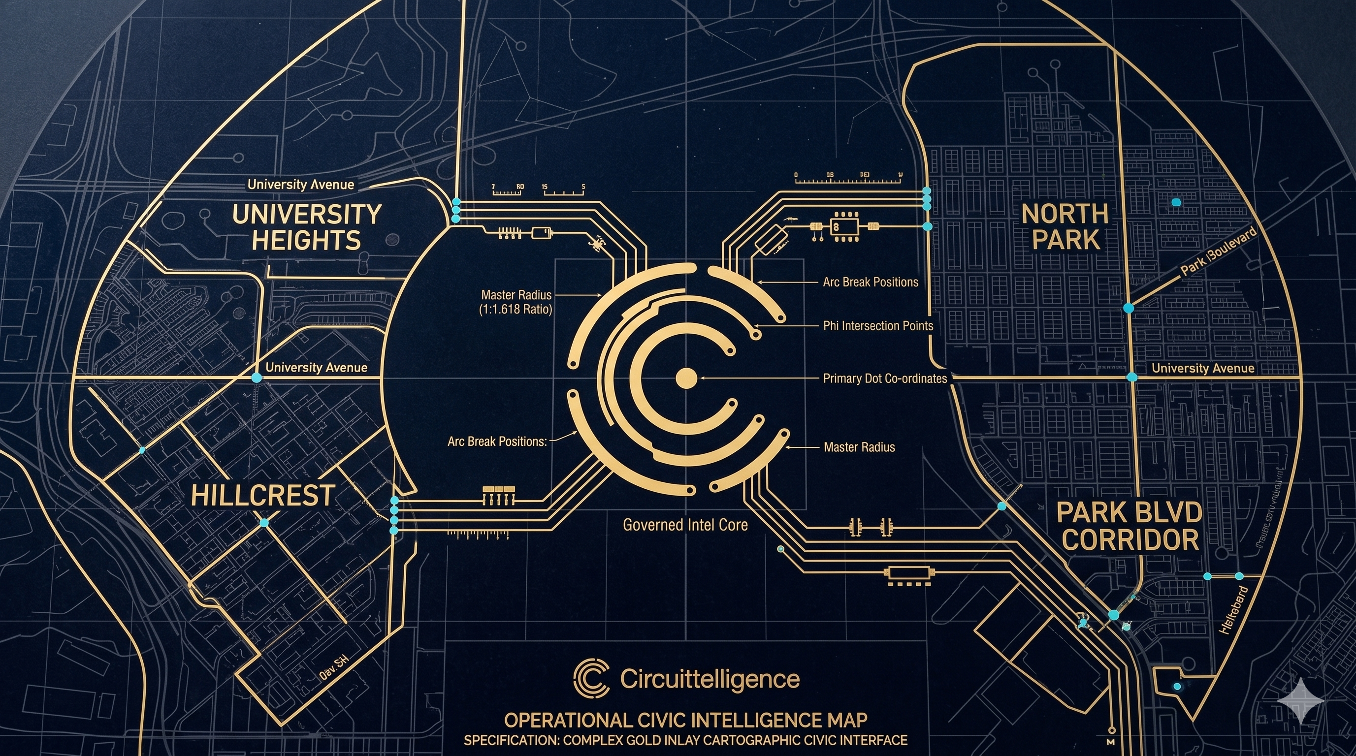 Operational Civic Intelligence Map — Hillcrest, North Park, University Heights